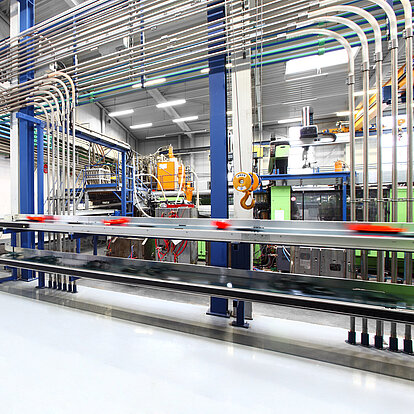 Produktionshalle für Kunststoffteile